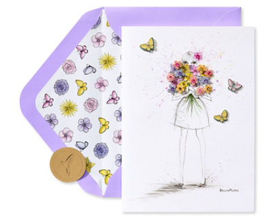Papyrus Fashion Gal with Bouquet Mother’s Day Card - Each - Image 1