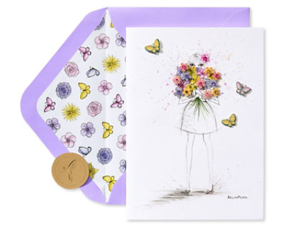 Papyrus Fashion Gal with Bouquet Mother’s Day Card - Each - Image 2