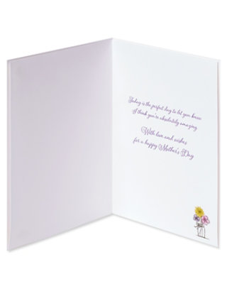 Papyrus Fashion Gal with Bouquet Mother’s Day Card - Each - Image 3