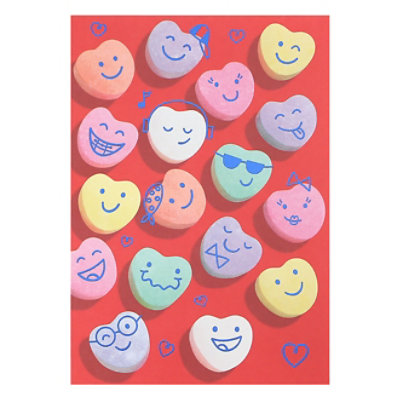 American Greetings Candy Heart Smileys Valentine’s Day Cards 6 Count - Each - Image 3