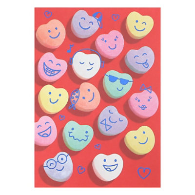 American Greetings Candy Heart Smileys Valentine’s Day Cards 6 Count - Each