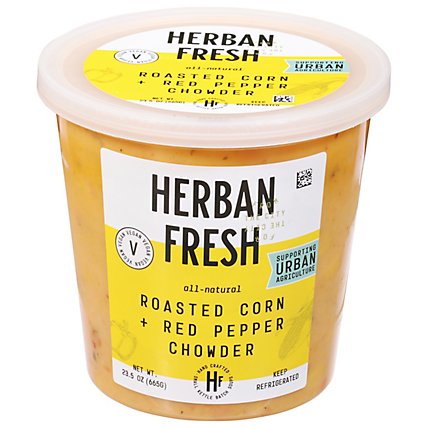 Herban Fresh Roasted Corn & Red Pepper Chowder Soup Cup - 23.5 OZ - Image 2