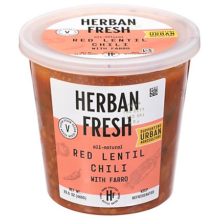 Herban Fresh Red Lentil Chili With Faro Soup Cup - 23.5 OZ - Image 2