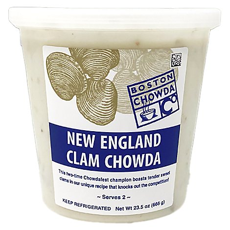 Boston Chowda Co New England Clam Chowda Cup - 23.5 OZ