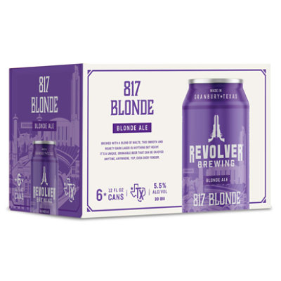 Revolver 817 Blonde Craft Beer 5.5% ABV Cans - 6-12 Fl. Oz. - Image 1