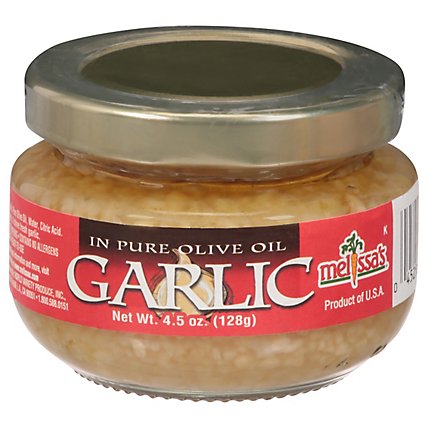 Garlic Pure Olive Oil Jar - 4.5 OZ - Image 1