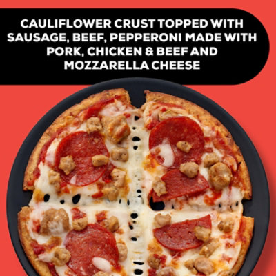 Life Cuisine Protein Lovers Cauliflower Crust Three Meat Frozen Pizza - 6 Oz - Image 2