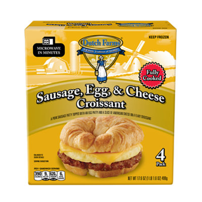 Dutch Farms Sausage Egg & Cheese Croissant - 18 Oz - Image 1