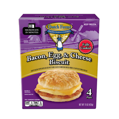 Dutch Farms Bacon Egg & Cheese Biscuit - 15.04 Oz - Image 1