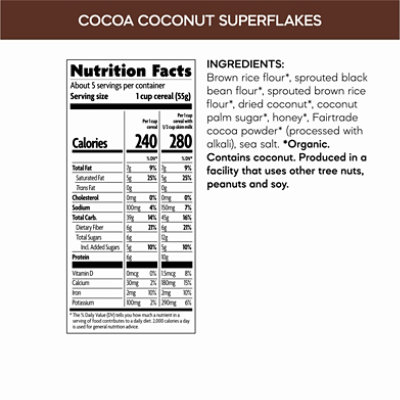 Natures Path Cereal Cocoa Coconut Superflakes Organic - 10 OZ - Image 3