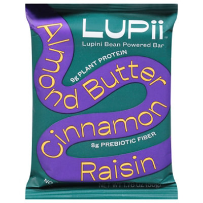 Lupii Bar Almond Butter Cinnamon Raisin - 1.76 OZ