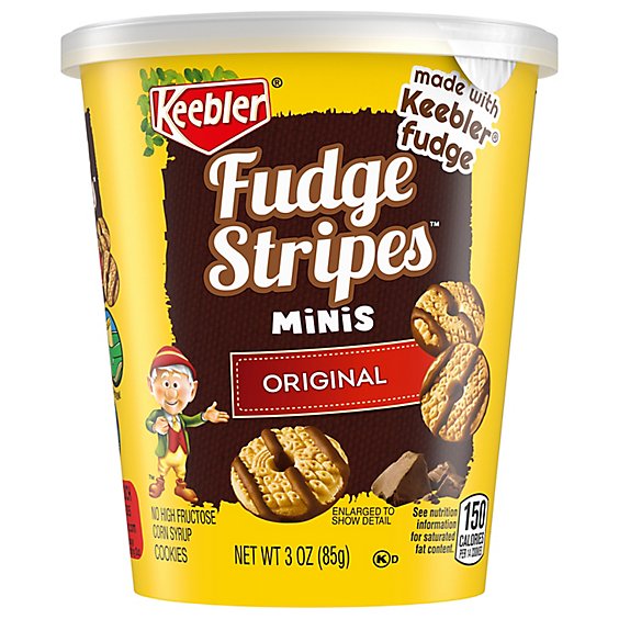 Keebler Mini Fudge Stripes Cookies Cup - 3 OZ