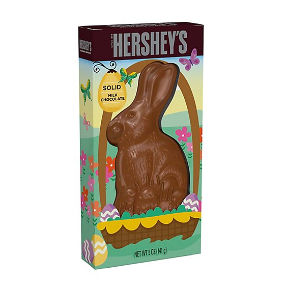 Hersheys Solid Milk Chocolate Bunny Easter Candy Gift Box - 5 Oz