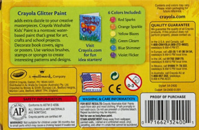 Crayola Paint Glitter Set - 6 CT - Image 3