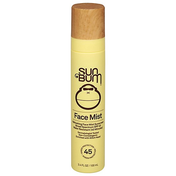 Sun Bum Spf 45 Face Mist - 3.4 OZ