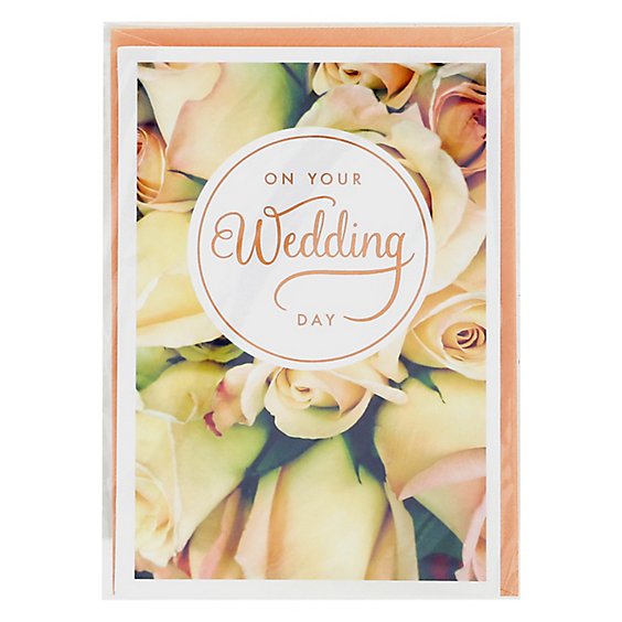 American Greetings Floral Wedding Card - Each