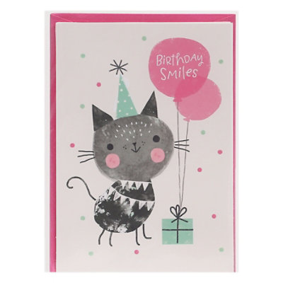 American Greetings Kitty with Balloon Birthday Card - Each