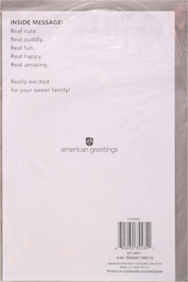 American Greetings Snuggle Onesie Baby Shower Card - Each - Image 4