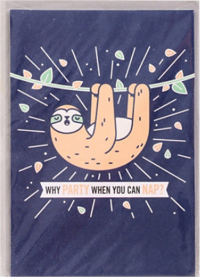 American Greetings Napping Sloth Funny Birthday Card - Each - Image 2