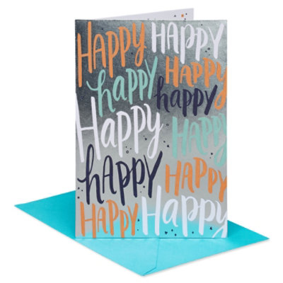 American Greetings Happy Lettering Birthday Card - Each - Image 1