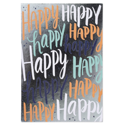 American Greetings Happy Lettering Birthday Card - Each - Image 5