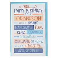 American Greetings Stacked Lettering Birthday Card for Grandson - Each - Image 3