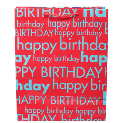 American Greetings Happy Birthday Lettering Large Gift Bag - Each