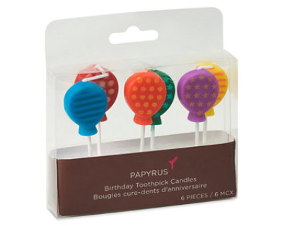 Papyrus Balloon Birthday Candles 6 Count - Each - Image 2