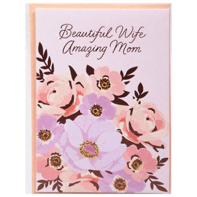 American Greetings Floral Mother's Day Card for Wife - Each