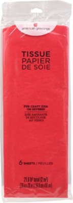 American Greetings Red Tissue Paper 6 Sheets - Each - Image 2