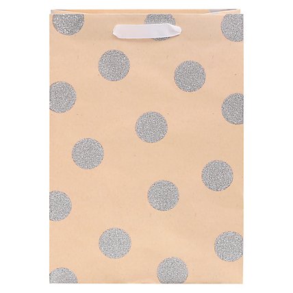 American Greetings Silver Dots Medium Gift Bag - Each - Image 3