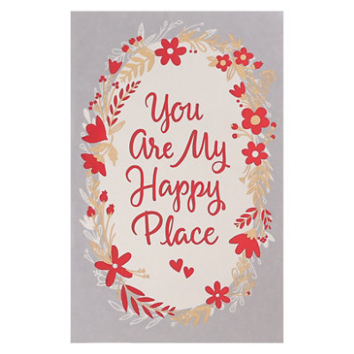 American Greetings Happy Place Floral Wreath Valentine’s Day Card - Each - Image 3