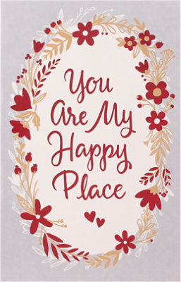 American Greetings Happy Place Floral Wreath Valentine’s Day Card - Each - Image 2