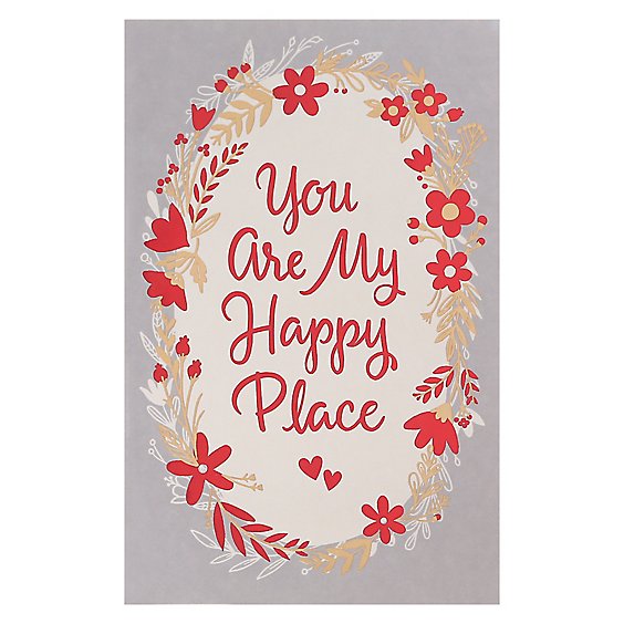 American Greetings Happy Place Floral Wreath Valentine’s Day Card - Each