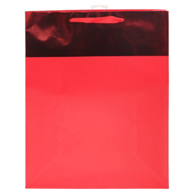 American Greetings Red with Metallic Cuff Extra Large Gift Bag - Each