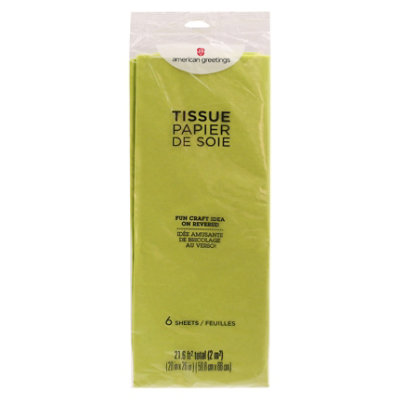American Greetings Lime Green Tissue Paper 6 Sheets - Each - Image 3