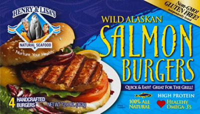 Henry & Lisa's Wld Alaska Salmon Burgers - 12.8 OZ - Image 1