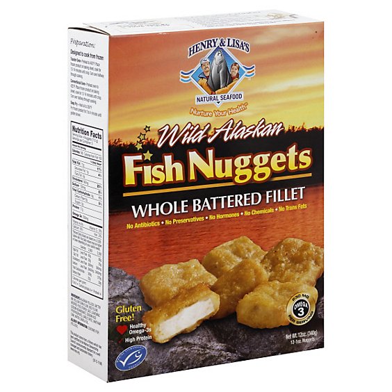 Henry & Lisa's Wld Alskn Gf Fish Nuggets - 12 OZ