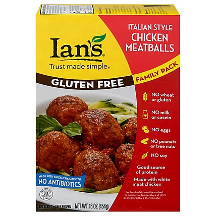 Ian's Meatballs Chicken Italian Gf - 16 OZ - Image 3