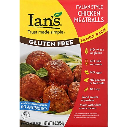 Ian's Meatballs Chicken Italian Gf - 16 OZ - Image 2