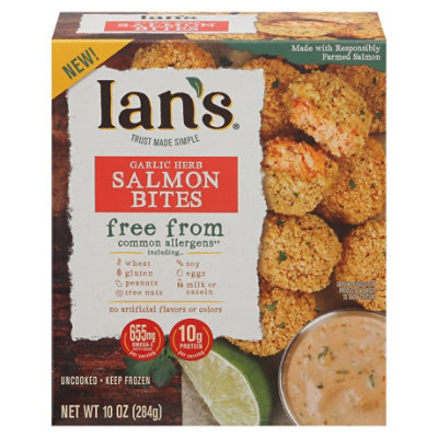 Ian's Gluten Free Crispy Garlic Herb  Salmon Bites - 10 OZ - Image 3