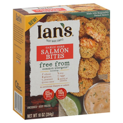 Ian's Gluten Free Crispy Garlic Herb  Salmon Bites - 10 OZ - Image 1