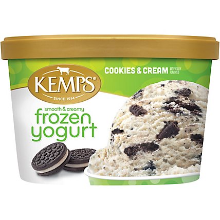 Kemps Cookies N Cream Frozen Yogurt - 1.5 PT - Image 2