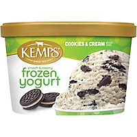 Kemps Cookies N Cream Frozen Yogurt - 1.5 PT - Image 1