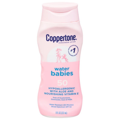 Coppertone Water Babies Lotion Sunscreen SPF 50 - 8 Oz