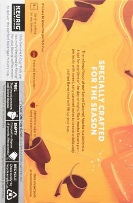 Starbucks 100% Arabica Salted Caramel Mocha Flavored K Cup Coffee Pods Box 10 Count - Each - Image 2