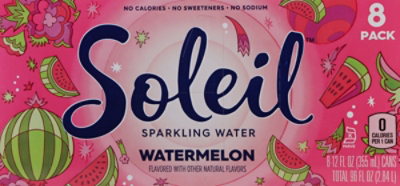 Soleil Sparkling Water Watermelon - 8-12 Fl. Oz.  - Image 6