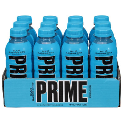 Prime Hydration Drink, Blue Raspberry, 16.9 fl oz, Single Bottle