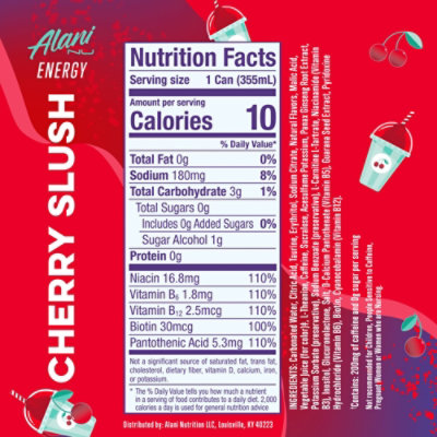 Alani Nu Cherry Slush Energy Drink - 12 Fl. Oz. - Image 2