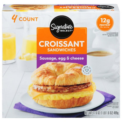 Signature SELECT Sausage Egg Cheese Croissant Sandwich - 17.6 Oz - Image 3